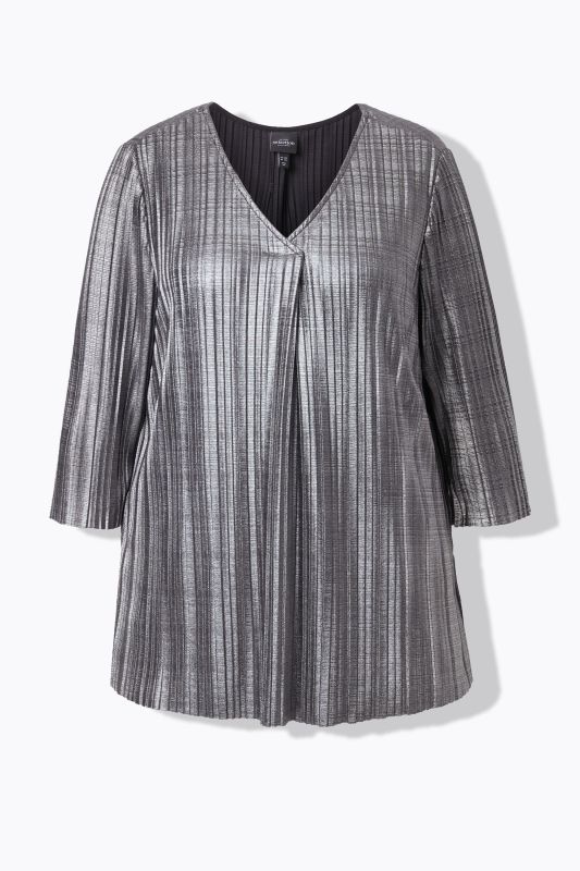 Туника сребърна с плисе