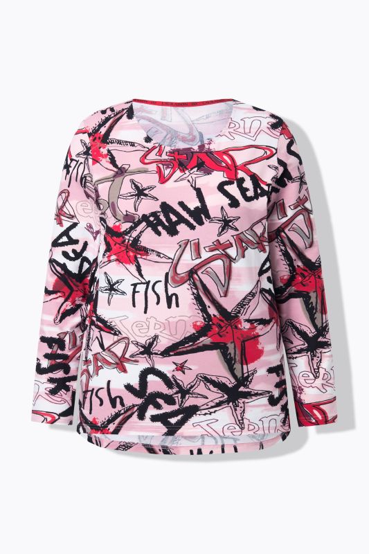 Тениска с принт на графити