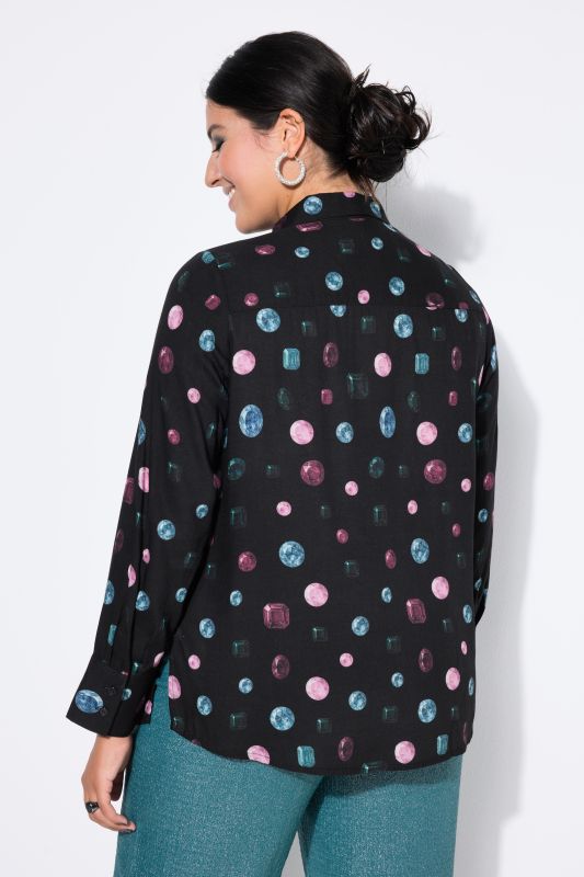 Риза с цветен принт