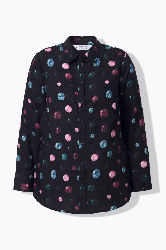 Риза с цветен принт