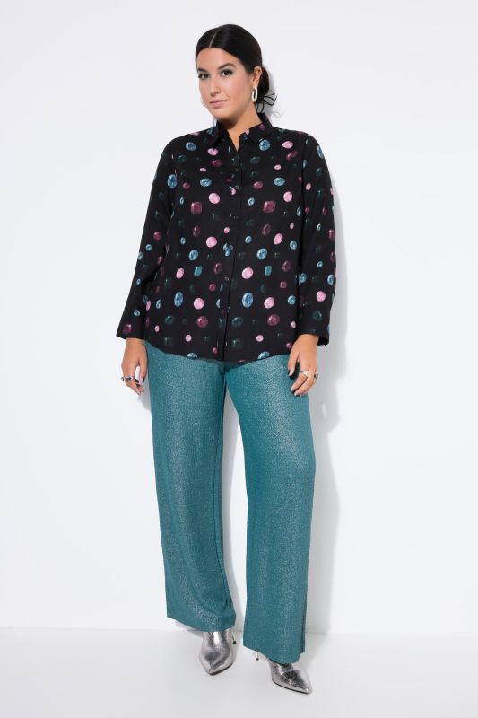 Риза с цветен принт