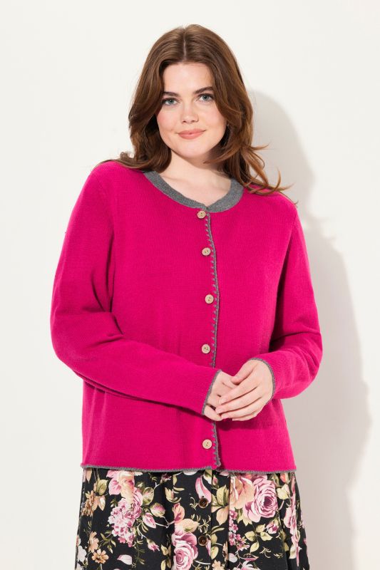 Knit Deer Motif Cardigan