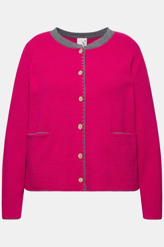 Knit Deer Motif Cardigan