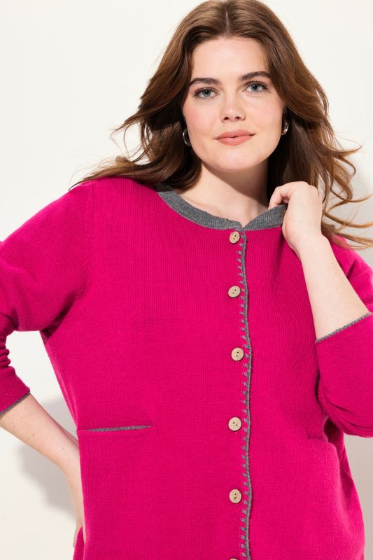 Knit Deer Motif Cardigan