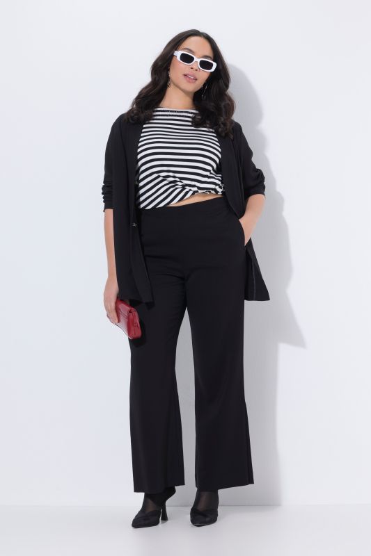 Панталон с широки крачоли и еластична талия