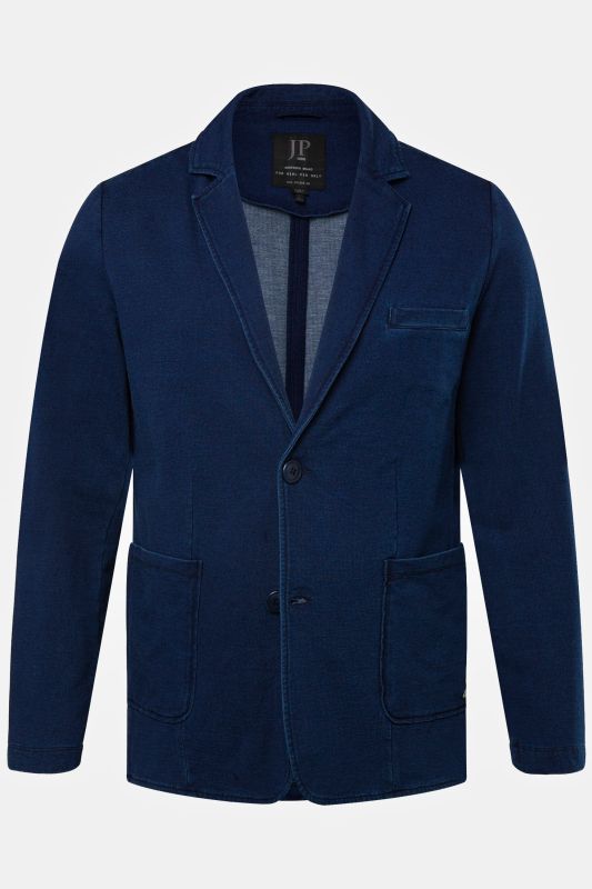 Sweat fabric jacket, vintage look, lapel, up to 8 XL