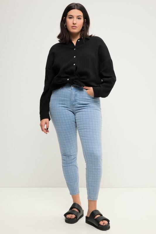 Skinny jeans, 5-pocket, all-over print