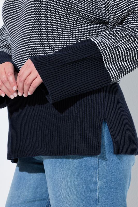 Eco Cotton Chevron Stripe Sweater
