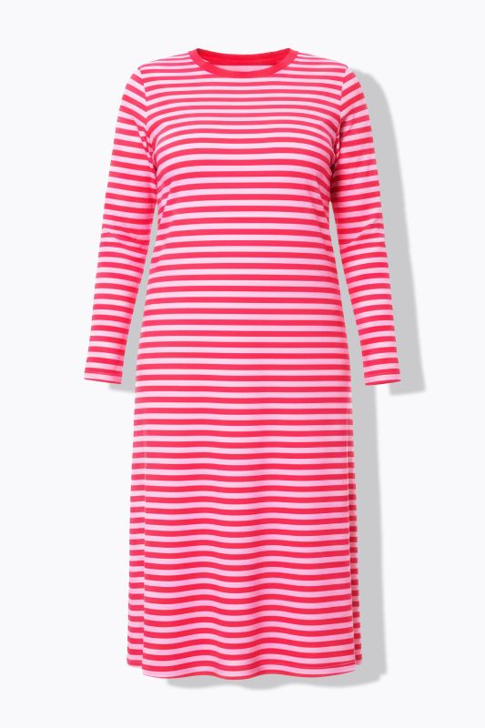 Striped Long Sleeve Jersey Dress