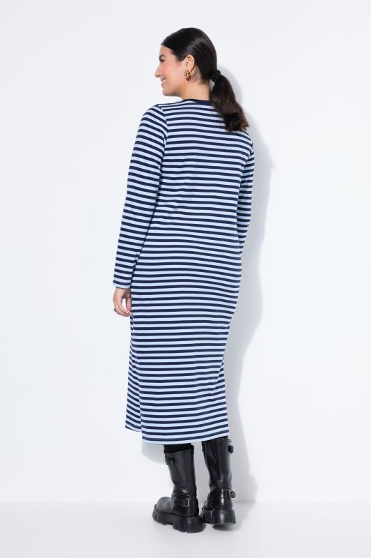 Striped Long Sleeve Jersey Dress