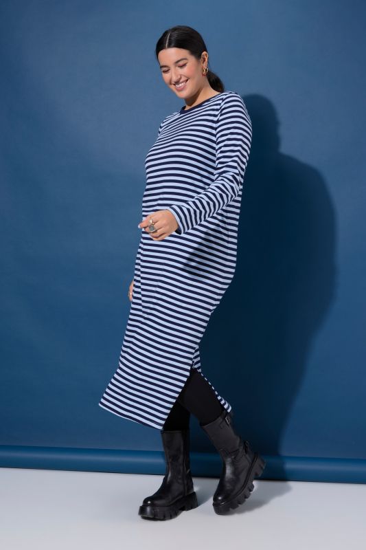 Striped Long Sleeve Jersey Dress