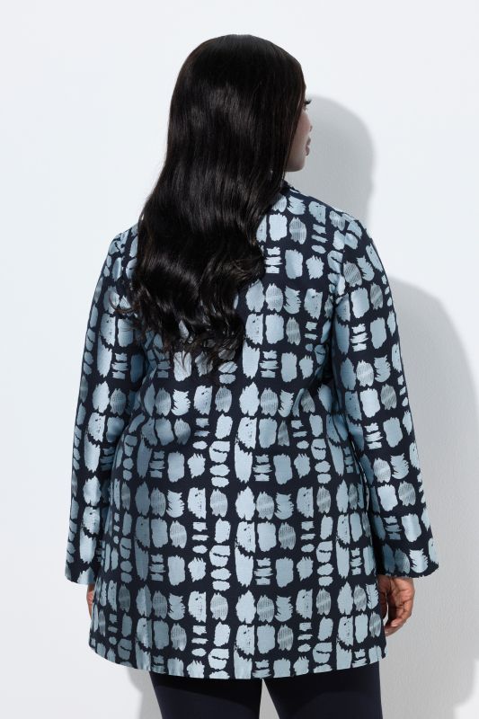 Textured Abstract Print Blazer