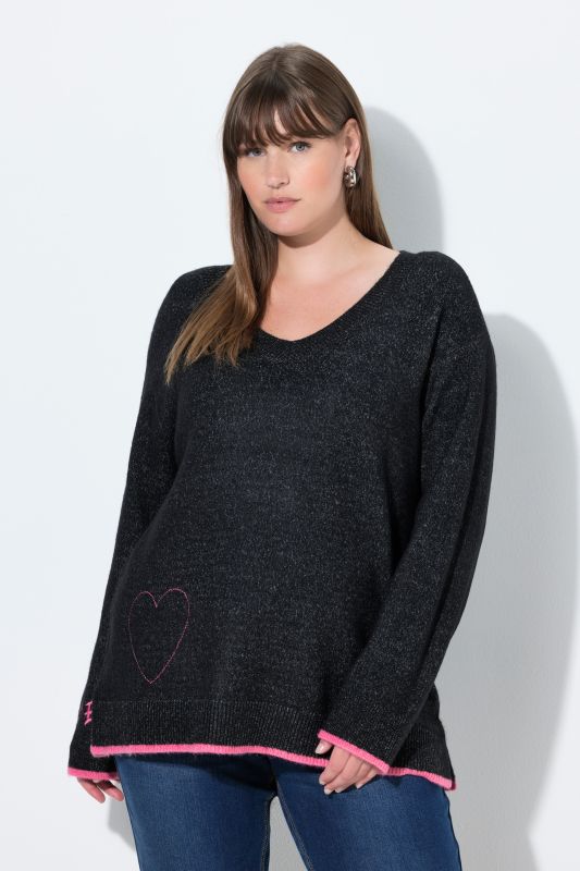 Heart Embroidered Sweater