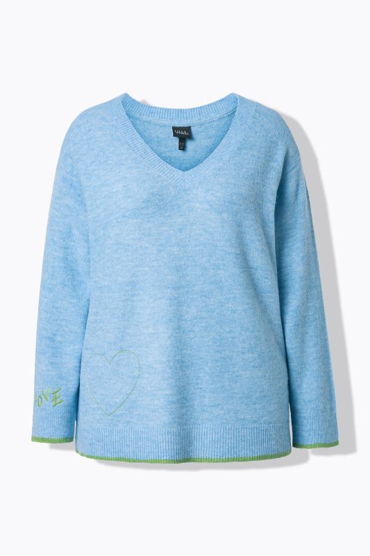 Heart Embroidered Sweater