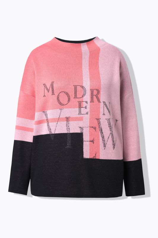 Rhinestone Colorblock Sweater