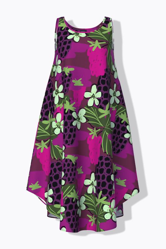 Рокля с принт на горски плодове