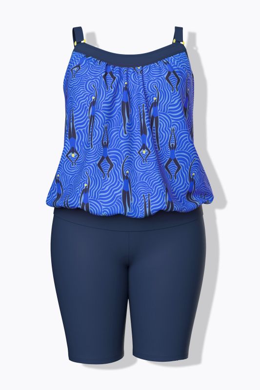 Танкини с вълнообразен принт