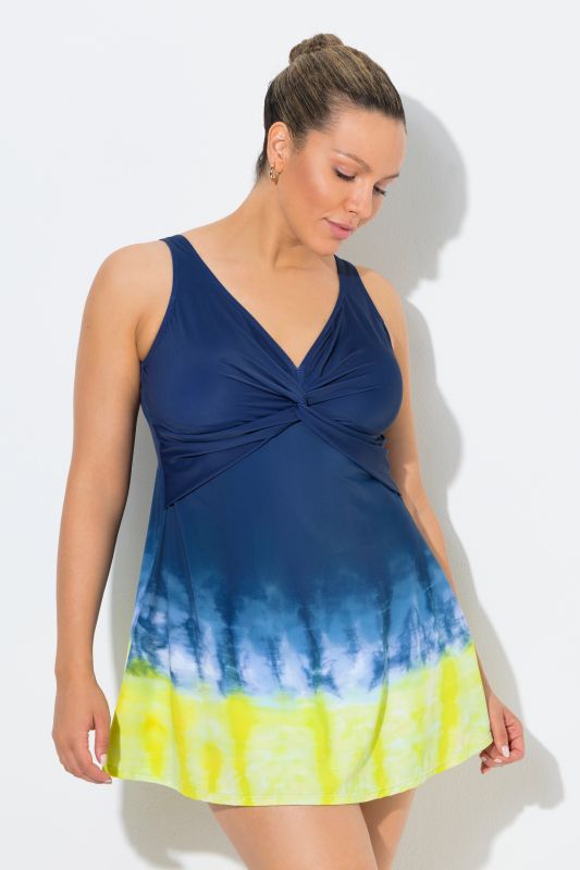 Бански тип рокля с батиков принт