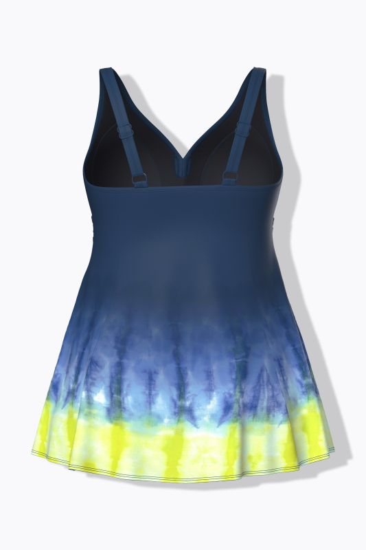 Бански тип рокля с батиков принт