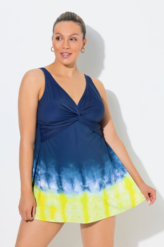 Бански тип рокля с батиков принт