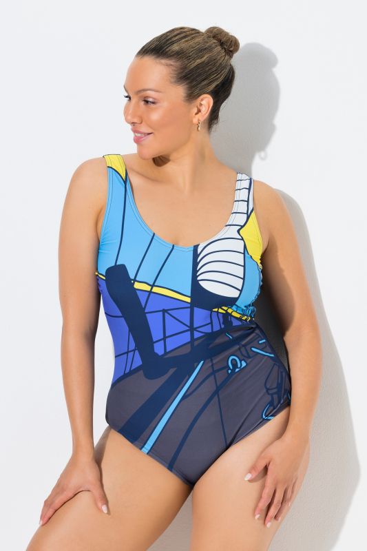 Бански с принт на лодки