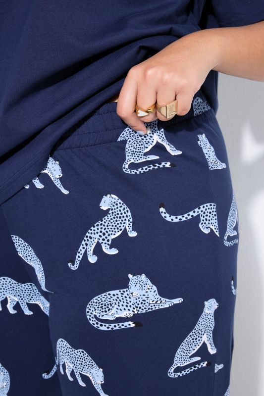 Пижама от 2 части с принт на леопарди