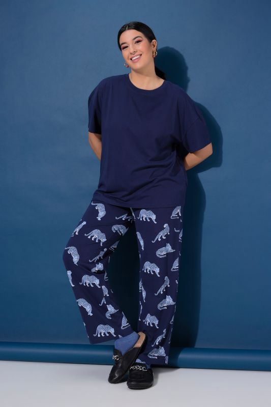 Пижама от 2 части с принт на леопарди