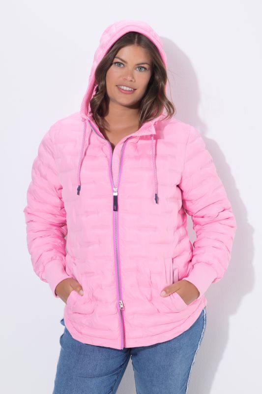 Pink Laser Quilted Jacket