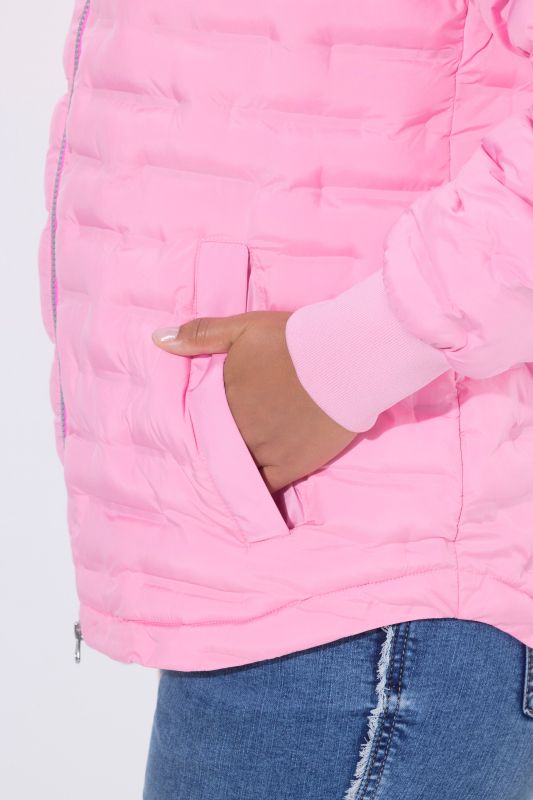 Pink Laser Quilted Jacket