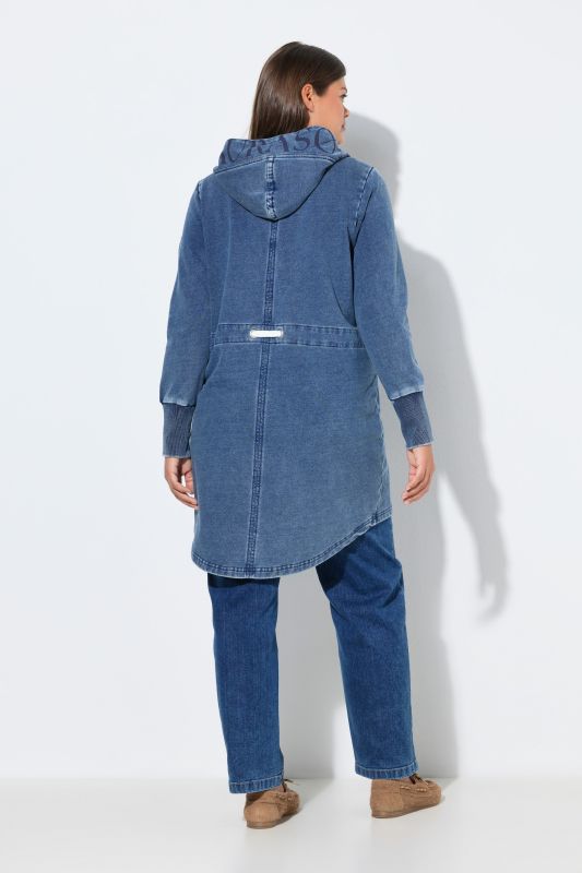 Denim Look Longline Sweatshirt