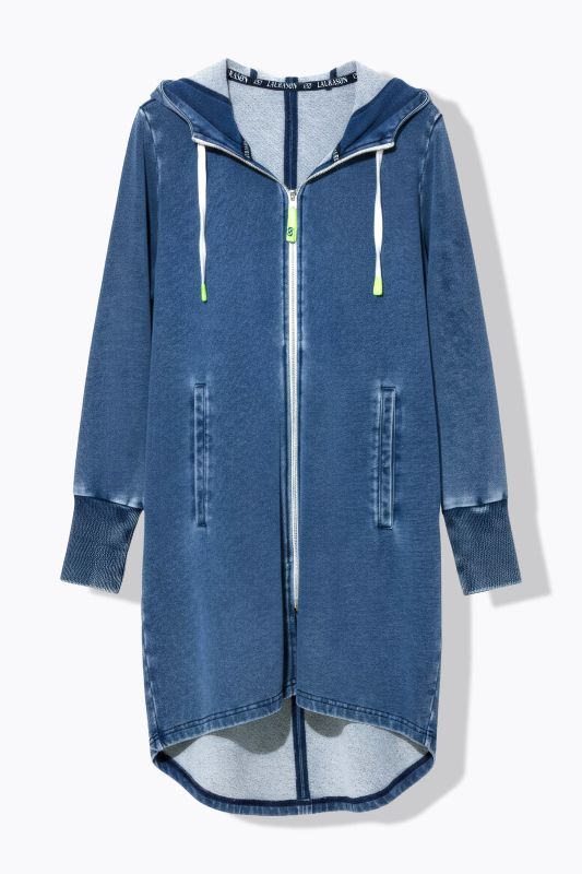 Denim Look Longline Sweatshirt