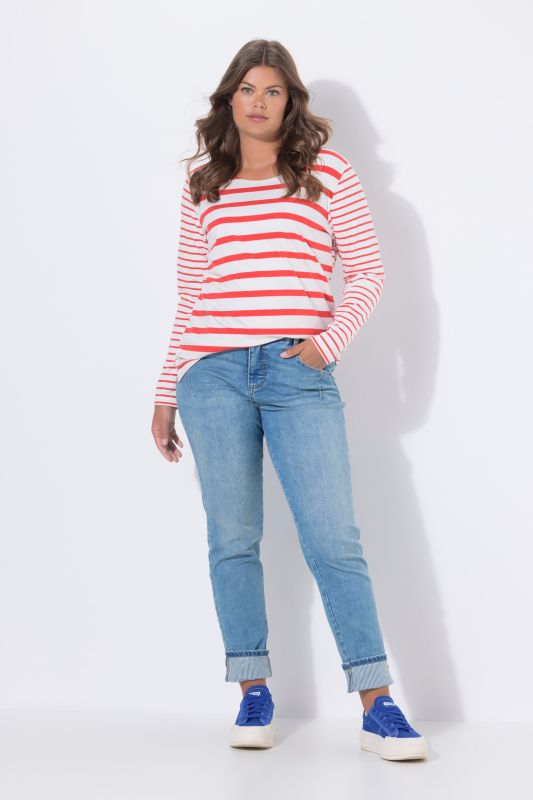 Striped Cuff Jeans