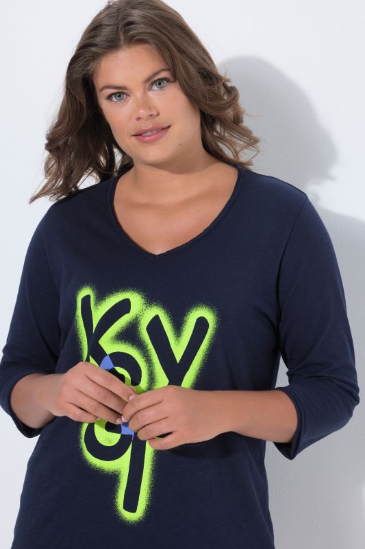 Neon Lettering  Short Sleeve Graphic Tee