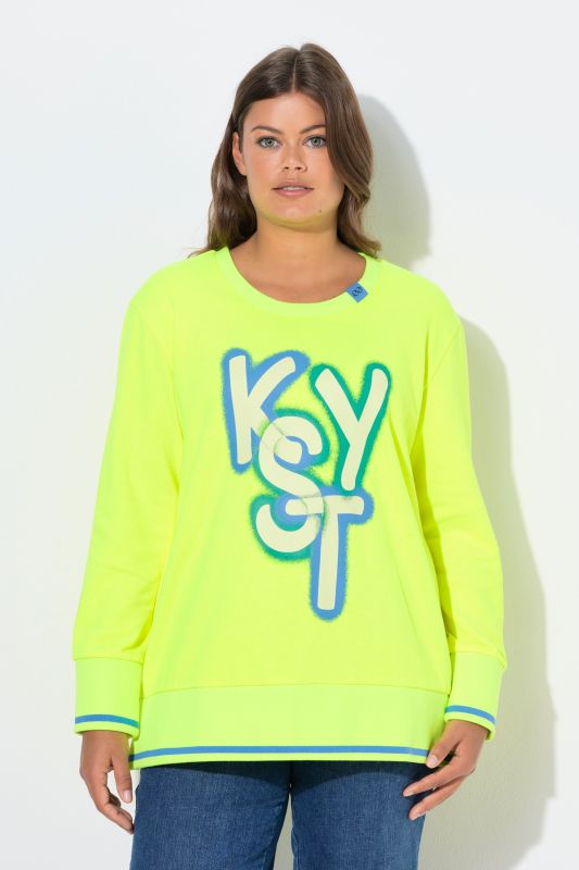 Neon Lettering Graphic Sweatshirt