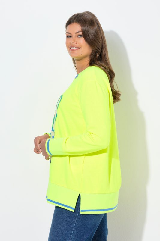 Neon Lettering Graphic Sweatshirt