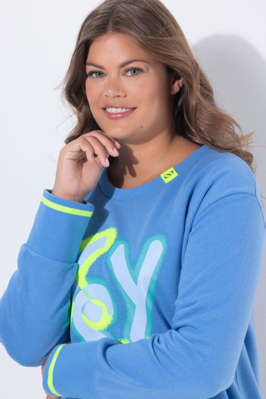 Neon Lettering Graphic Sweatshirt