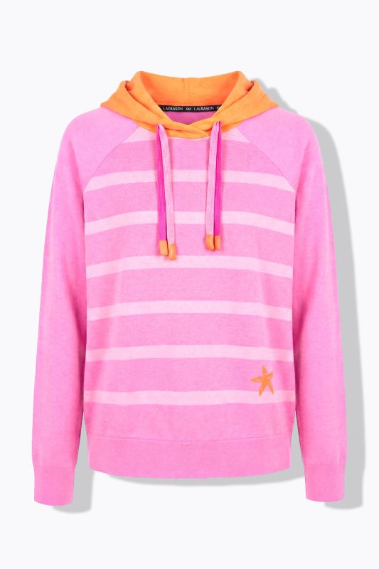 Neon Contrast Color Striped Collared Sweatshirt
