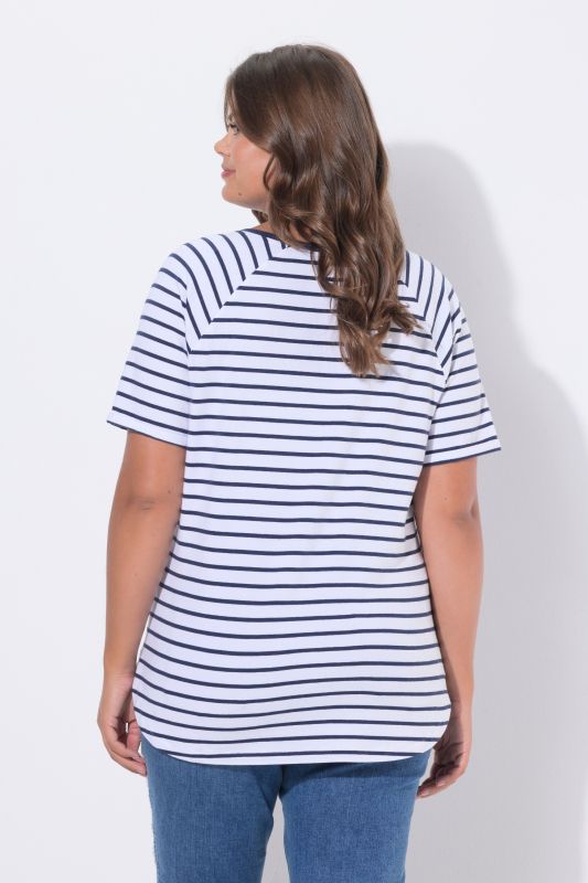 CORAL Striped Graphic Tee