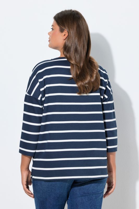 Striped Drop Shoulder Sweatshirt