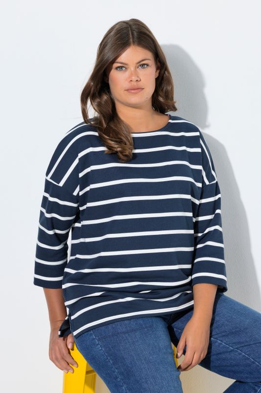 Striped Drop Shoulder Sweatshirt