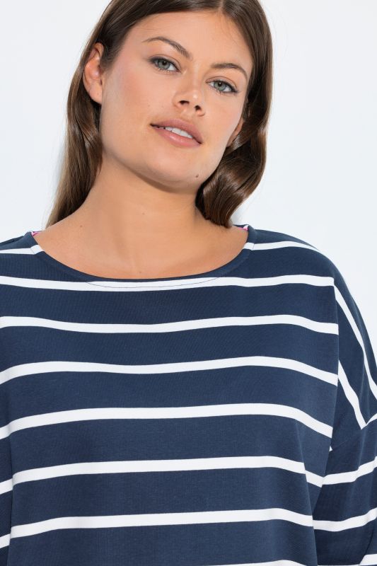 Striped Drop Shoulder Sweatshirt