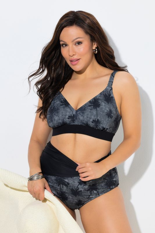 Бански от 2 части с принт на палми