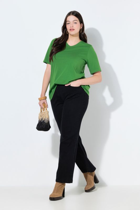 Дънки памучни с широки крачоли