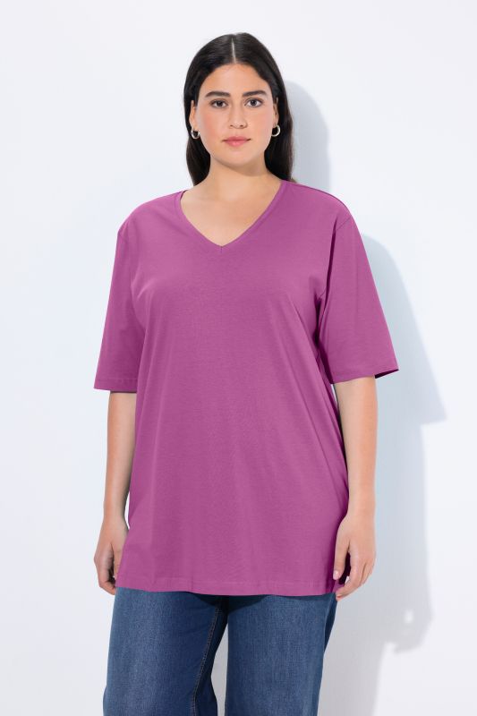 Basic V-Neck Relaxed Fit Short Sleeve Tee