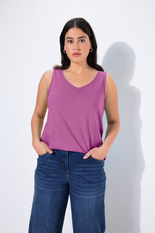 V-Neck Classic Fit Cotton Tank