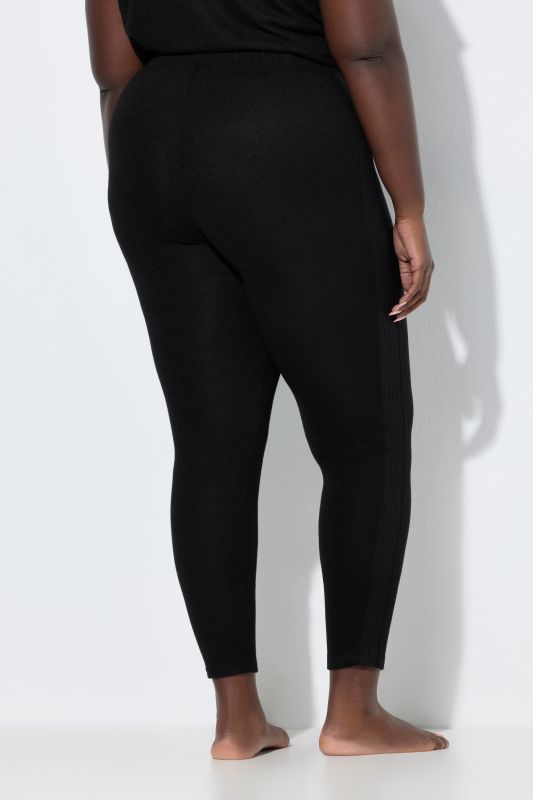 Side Stripe Elastic Waist Stretch Knit Lounge Leggings