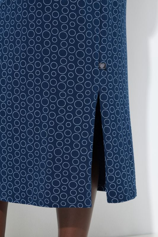 Circle Print Short Sleeve Cotton Knit Nightgown