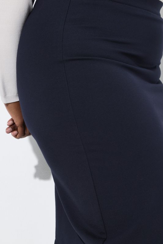 Straight Elastic Waist Stretch Knit Skirt