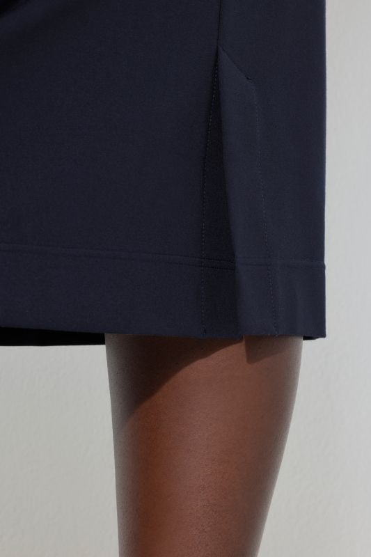 Straight Elastic Waist Stretch Knit Skirt