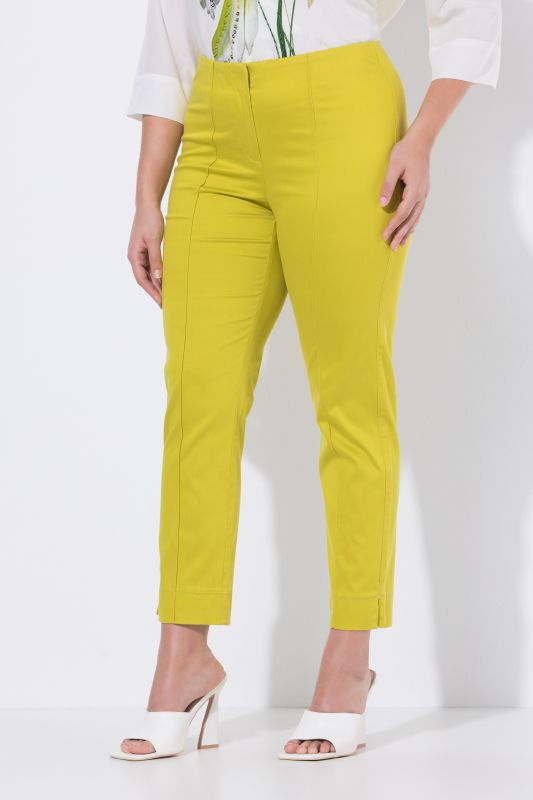 Cigarette Pintuck Elastic Waistband Pants